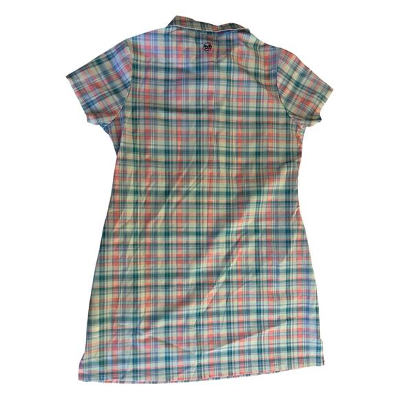 RNWK Renwick Sport Golf Performance Madras Polo Dress NWT Size L Retail $125 - Picture 6 of 9